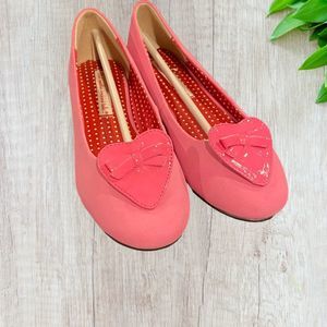But Another Innocent Tale PINK Ballet Flats Hearts